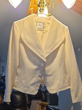 Chaus Cream Shawl-Collar Blazer